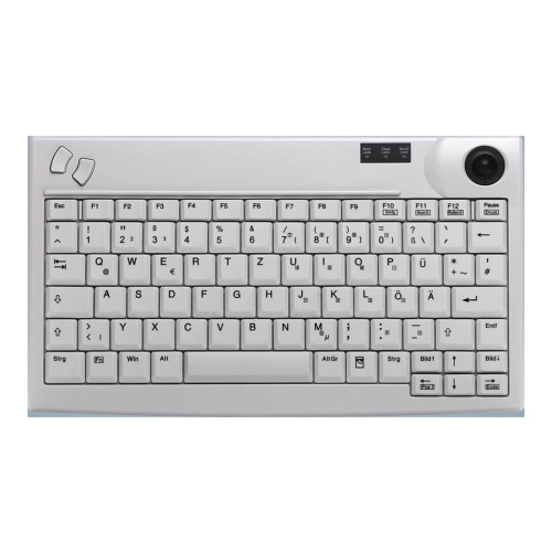 CHERRY Active Key AK-440-TU - tangentbord - med styrkula - QWERTZ - tysk - ljusgrå Inmatningsenhet