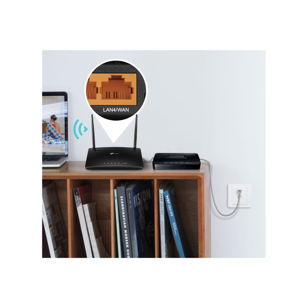 Produktbild för TP-Link Archer MR402 V1 - trådlös router - WWAN - Wi-Fi 5 - 4G, 3G - skrivbordsmodell