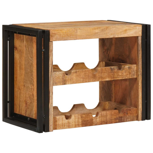 vidaXL Vinställ Brun 60 x 45 x 33 cm Solid Grov Mangoträ