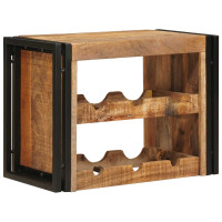 Produktbild för Vinställ Brun 60 x 45 x 33 cm Solid Grov Mangoträ