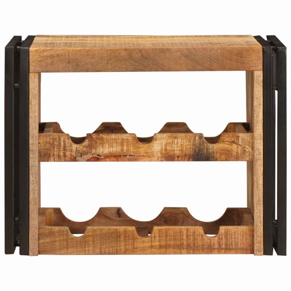 Produktbild för Vinställ Brun 60 x 45 x 33 cm Solid Grov Mangoträ