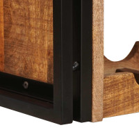 Produktbild för Vinställ Brun 60 x 45 x 33 cm Solid Grov Mangoträ
