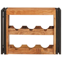 Produktbild för Vinställ Brun 60 x 45 x 33 cm Massivt Akaciaträ