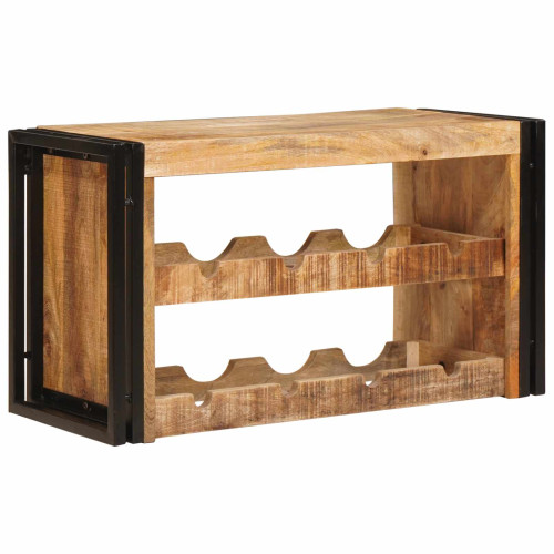vidaXL Vinställ Brun 80 x 45 x 33 cm Solid Grov Mangoträ