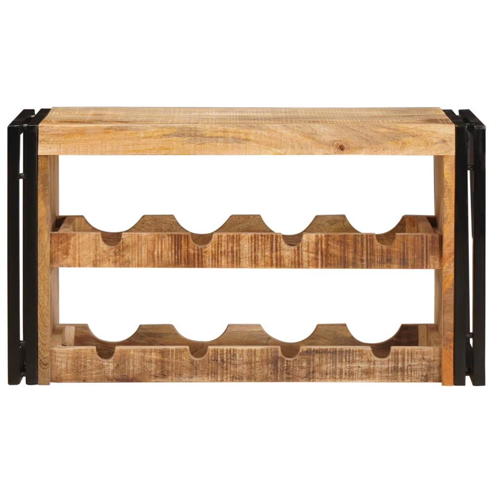 Produktbild för Vinställ Brun 80 x 45 x 33 cm Solid Grov Mangoträ