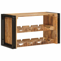 Produktbild för Vinställ Brun 80 x 45 x 33 cm Solid Grov Mangoträ