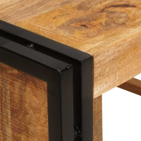 Produktbild för Vinställ Brun 80 x 45 x 33 cm Solid Grov Mangoträ