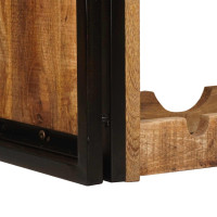 Produktbild för Vinställ Brun 80 x 45 x 33 cm Solid Grov Mangoträ