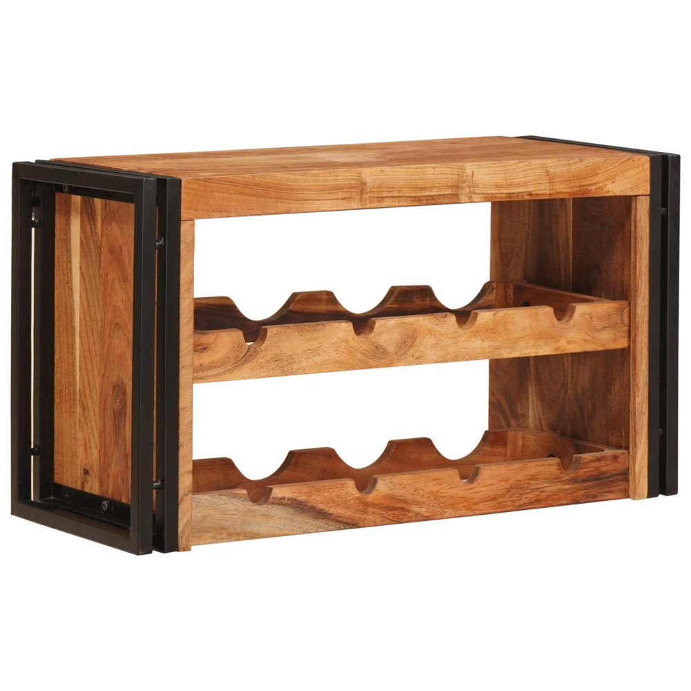 Produktbild för Vinställ Brun 80 x 45 x 33 cm Massivt Akaciaträ