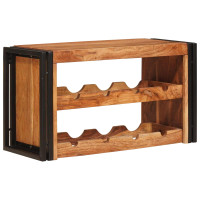 Produktbild för Vinställ Brun 80 x 45 x 33 cm Massivt Akaciaträ