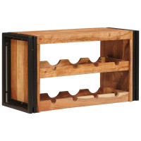 Produktbild för Vinställ Brun 80 x 45 x 33 cm Massivt Akaciaträ