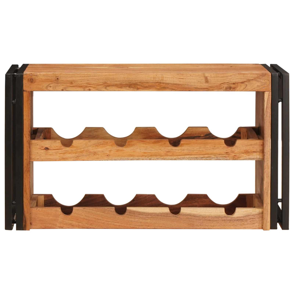 Produktbild för Vinställ Brun 80 x 45 x 33 cm Massivt Akaciaträ