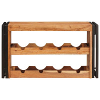 Produktbild för Vinställ Brun 80 x 45 x 33 cm Massivt Akaciaträ