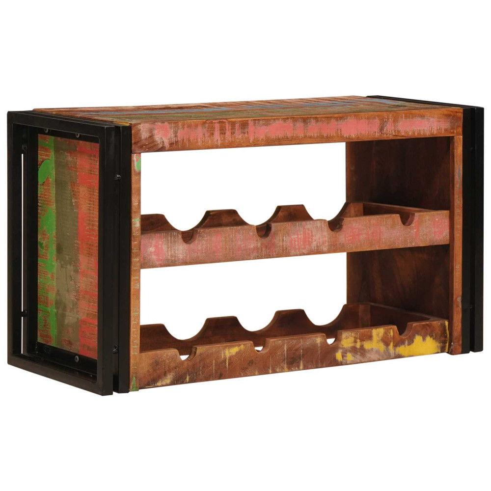 Produktbild för Vinställ Brun 80 x 45 x 33 cm Massivt återvunnet trä