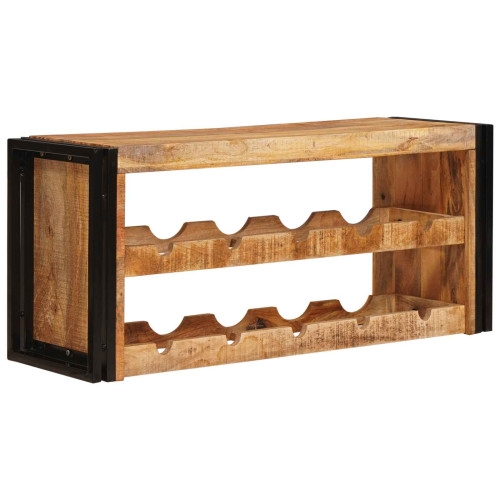 vidaXL Vinställ Brun 100 x 45 x 33 cm Solid Grov Mangoträ