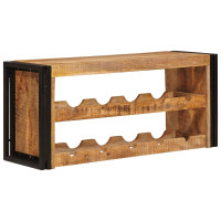 Produktbild för Vinställ Brun 100 x 45 x 33 cm Solid Grov Mangoträ