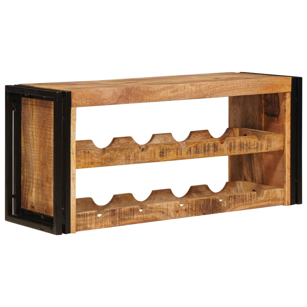Produktbild för Vinställ Brun 100 x 45 x 33 cm Solid Grov Mangoträ