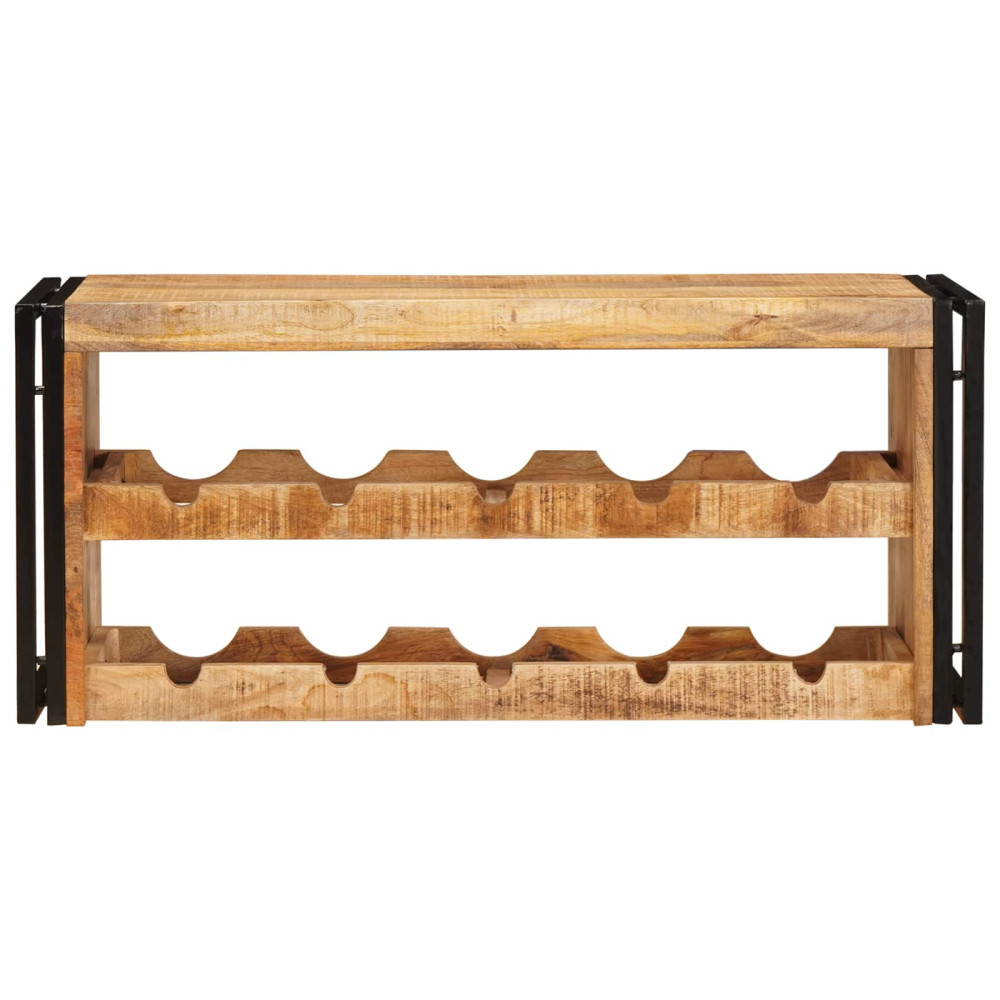Produktbild för Vinställ Brun 100 x 45 x 33 cm Solid Grov Mangoträ