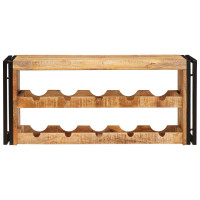 Produktbild för Vinställ Brun 100 x 45 x 33 cm Solid Grov Mangoträ