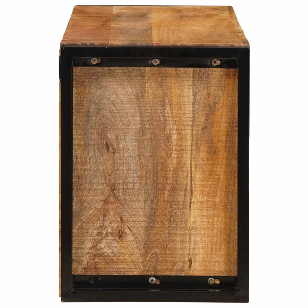 Produktbild för Vinställ Brun 100 x 45 x 33 cm Solid Grov Mangoträ