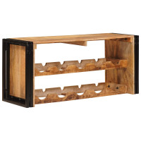 Produktbild för Vinställ Brun 100 x 45 x 33 cm Solid Grov Mangoträ