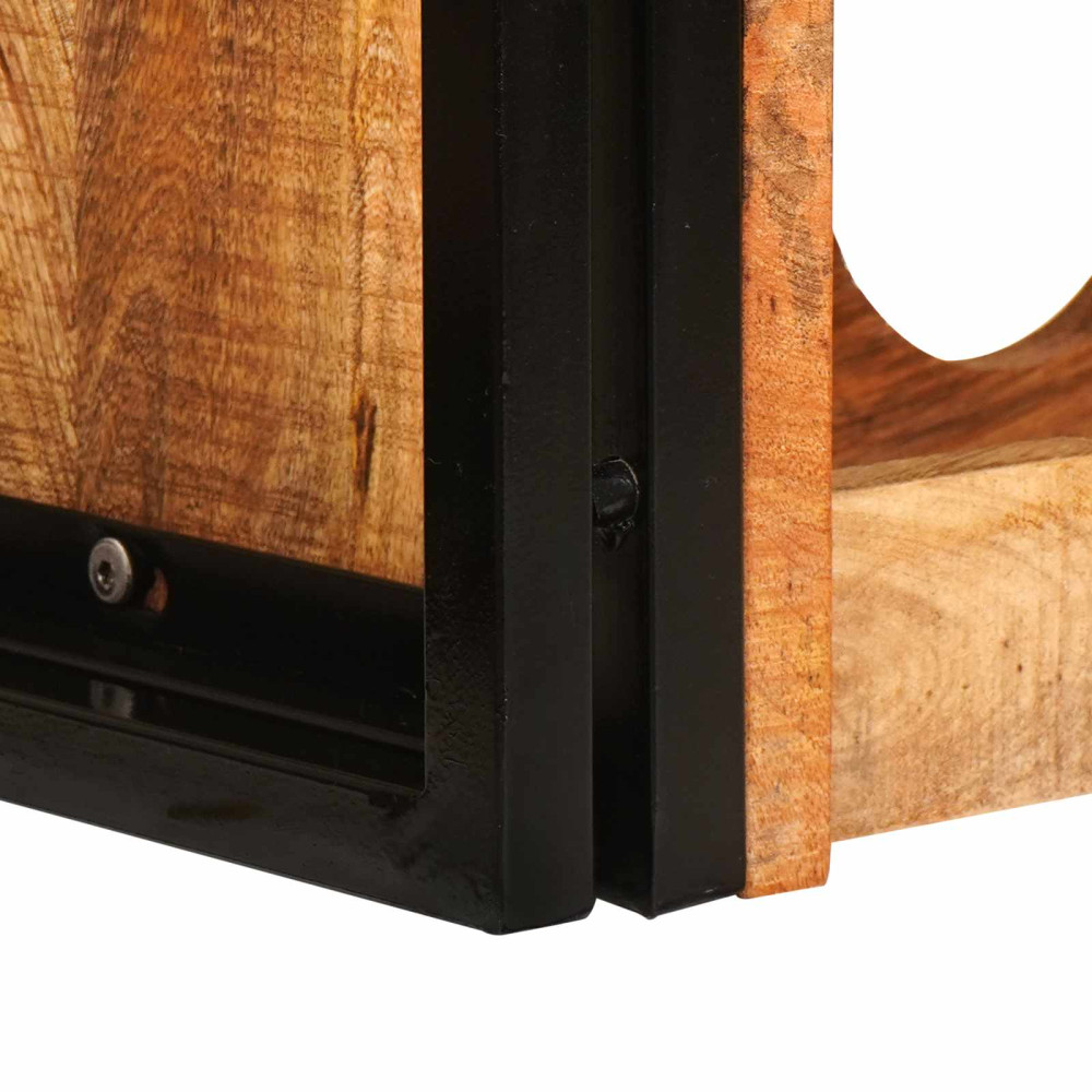 Produktbild för Vinställ Brun 100 x 45 x 33 cm Solid Grov Mangoträ