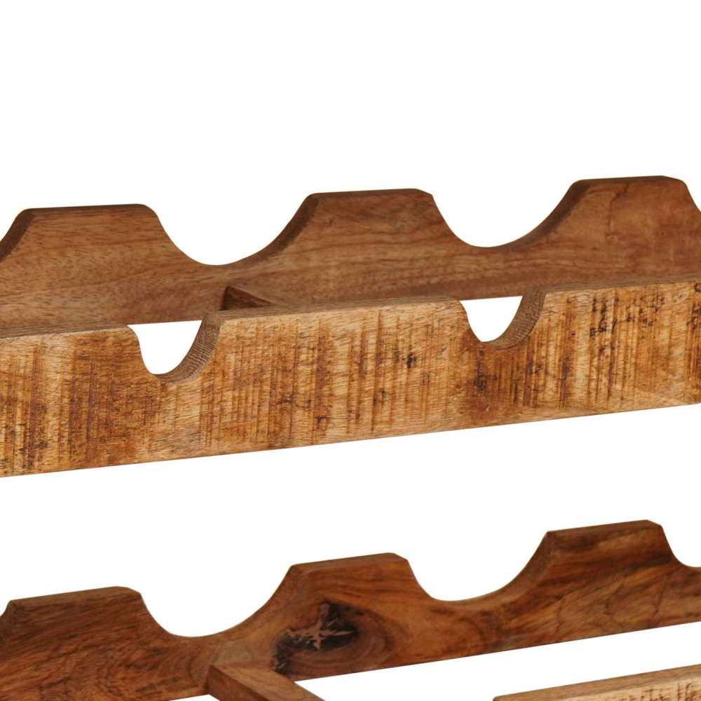 Produktbild för Vinställ Brun 100 x 45 x 33 cm Solid Grov Mangoträ
