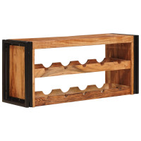 Produktbild för Vinställ Brun 100 x 45 x 33 cm Massivt Akaciaträ