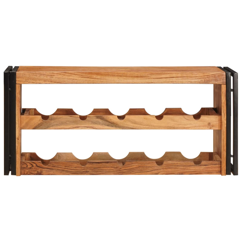Produktbild för Vinställ Brun 100 x 45 x 33 cm Massivt Akaciaträ