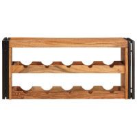 Produktbild för Vinställ Brun 100 x 45 x 33 cm Massivt Akaciaträ