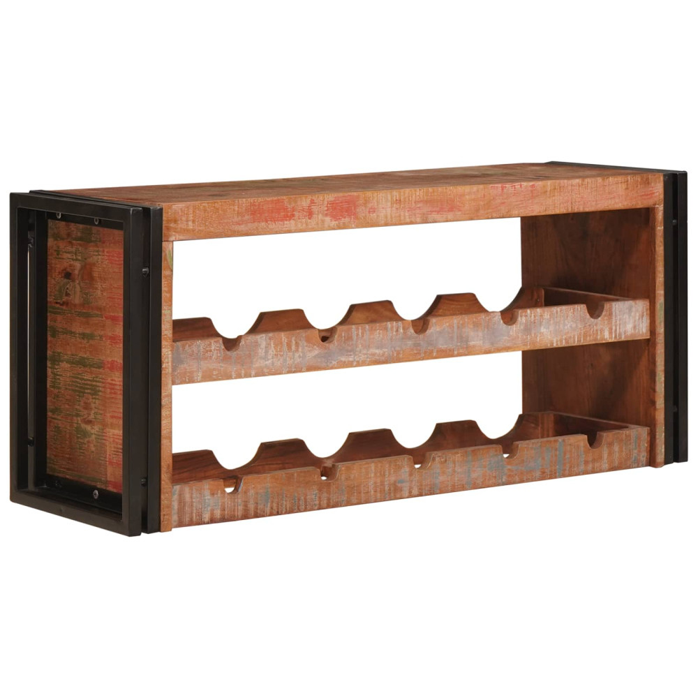 Produktbild för Vinställ Brun 100 x 45 x 33 cm Massivt återvunnet trä