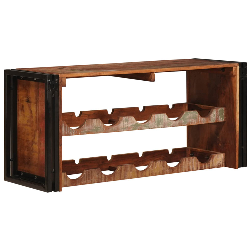 Produktbild för Vinställ Brun 100 x 45 x 33 cm Massivt återvunnet trä