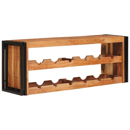 vidaXL Vinställ Brun 120 x 45 x 33 cm Massivt Akaciaträ
