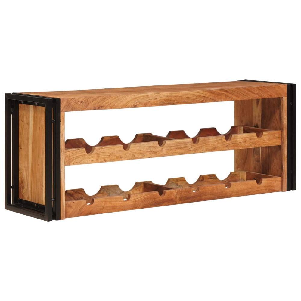 Produktbild för Vinställ Brun 120 x 45 x 33 cm Massivt Akaciaträ