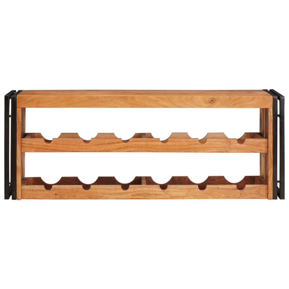 Produktbild för Vinställ Brun 120 x 45 x 33 cm Massivt Akaciaträ