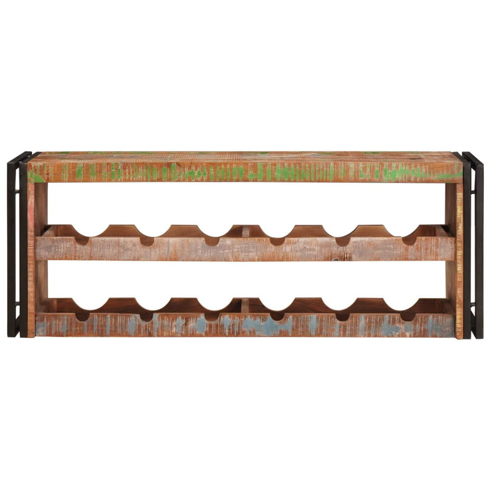 Produktbild för Vinställ Brun 120 x 45 x 33 cm Massivt återvunnet trä