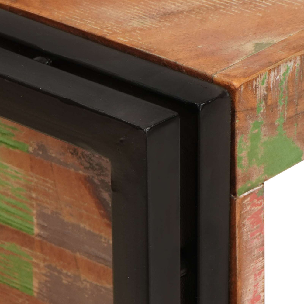 Produktbild för Vinställ Brun 120 x 45 x 33 cm Massivt återvunnet trä