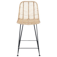 Produktbild för Barstol 2 pcs 44,5 x 54,5 x 97,5 cm Rattan och Järn
