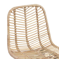 Produktbild för Barstol 2 pcs 44,5 x 54,5 x 97,5 cm Rattan och Järn
