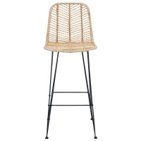 Produktbild för Barstol 2 pcs 44 x 52 x 111 cm Rattan och Järn