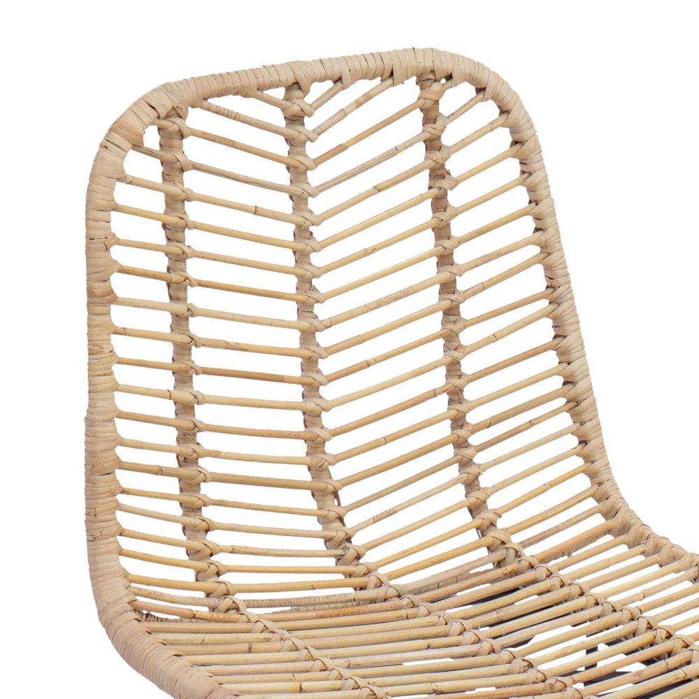 Produktbild för Barstol 2 pcs 44 x 52 x 111 cm Rattan och Järn