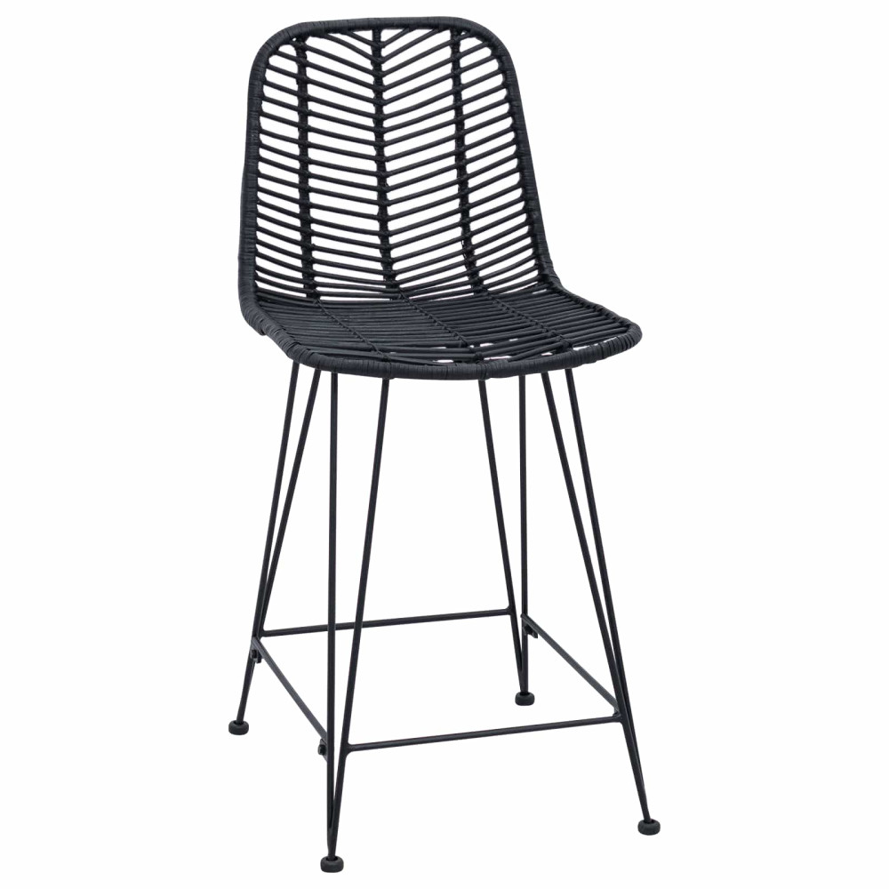 Produktbild för Barstol 2 pcs 44,5 x 54,5 x 97,5 cm Rattan och Järn