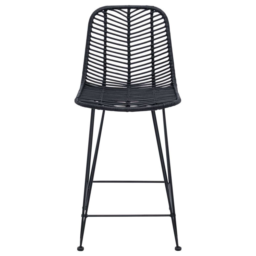 Produktbild för Barstol 2 pcs 44,5 x 54,5 x 97,5 cm Rattan och Järn