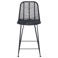 Produktbild för Barstol 2 pcs 44,5 x 54,5 x 97,5 cm Rattan och Järn