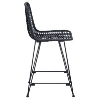 Produktbild för Barstol 2 pcs 44,5 x 54,5 x 97,5 cm Rattan och Järn