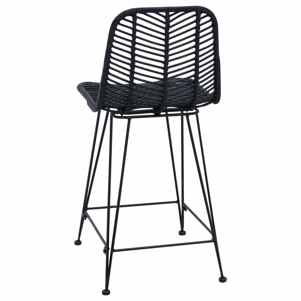 Produktbild för Barstol 2 pcs 44,5 x 54,5 x 97,5 cm Rattan och Järn