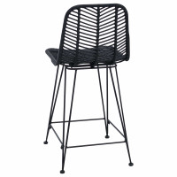 Produktbild för Barstol 2 pcs 44,5 x 54,5 x 97,5 cm Rattan och Järn