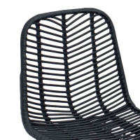 Produktbild för Barstol 2 pcs 44,5 x 54,5 x 97,5 cm Rattan och Järn