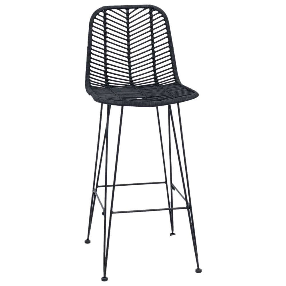 Produktbild för Barstol 2 pcs 44 x 52 x 111 cm Rattan och Järn
