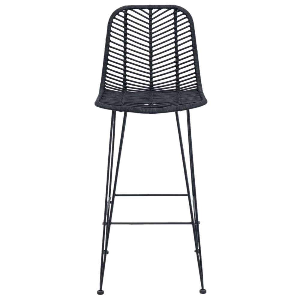 Produktbild för Barstol 2 pcs 44 x 52 x 111 cm Rattan och Järn